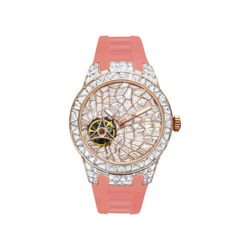 TIELBO Quartz Movement Women Luxury Zircon Crystal Skeleton Watch TC835L