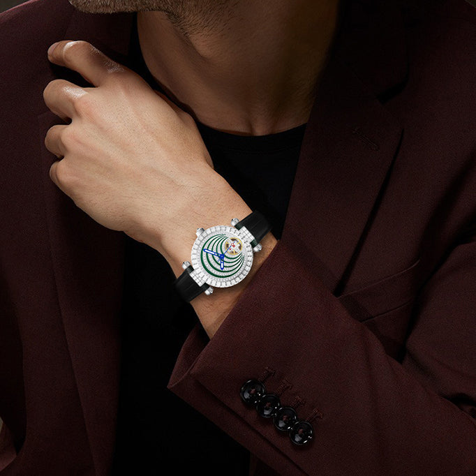 Tielbo T810 Jade and Diamond Automatic mechanical Jewelry watches