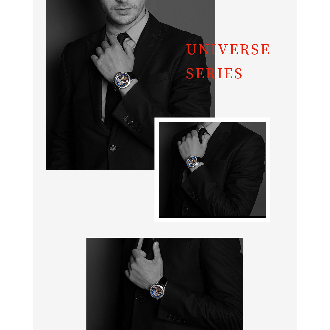 Tielbo TY806 Universe Automatic Tourbillon Sun And Moon Display Crystal Watch