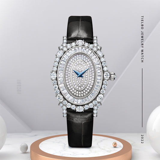 TIELBO TC811L Swiss Quartz Movement Ladies' Watches Luxury Crystal Elliptical Wristwatch