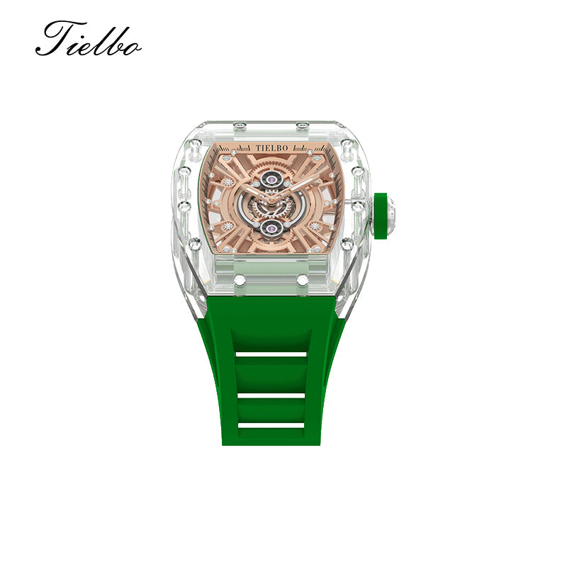 TIELBO Crystal Automatic Mechanical Movement Men’s Watches Luxury TS823M