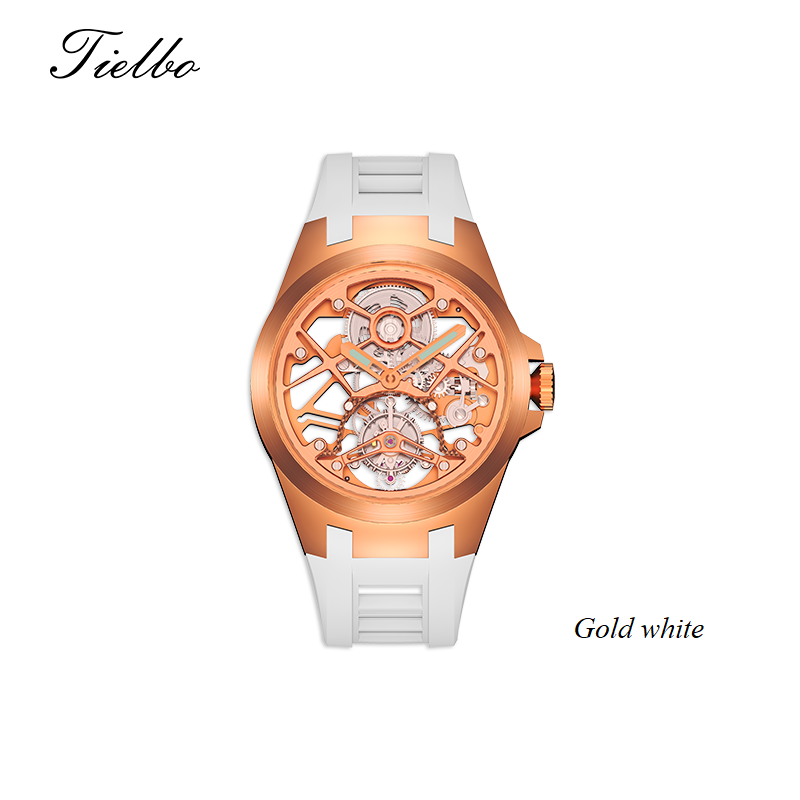 TIELBO Space Luxury Manual Tourbillon Men‘s Watch Skeleton Dial TY306M