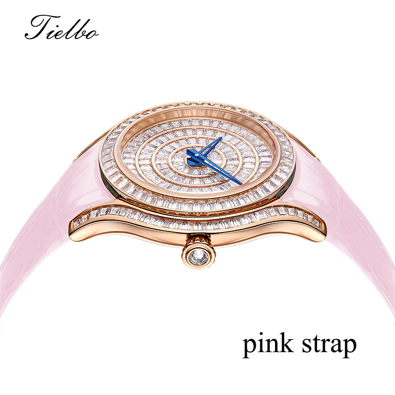 TIELBO TC815L Waltz Swiss Quartz Movement Watch For Women Fashion Retro Diamonds Wrist Watches