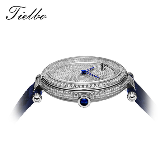 TIELBO Swiss Quartz Movement Watch For Men Sapphire Mirror Zircon TC128M