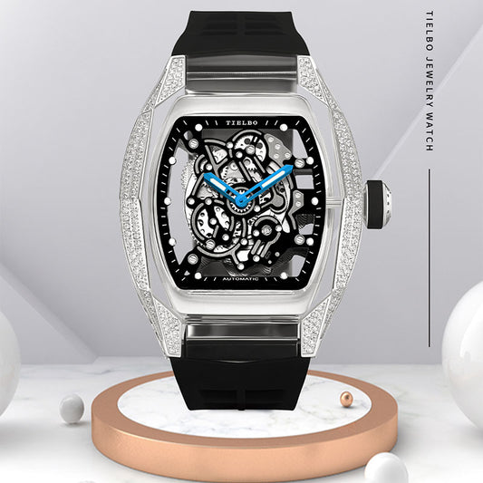 Tiebo Zircon Bezel crystal automatic watch TS831B