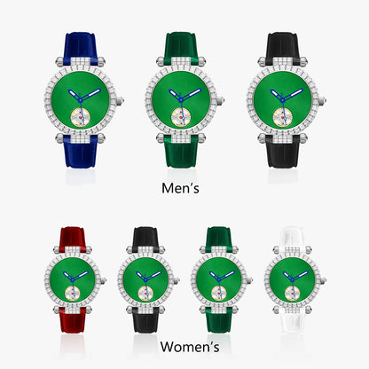 Tielbo T868 Luxury Mechanical Watches Diamond Bezel Jade Dial Ladies' Wristwatch